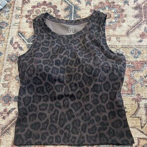 Women's Leopard Print Athletic Tank Top
